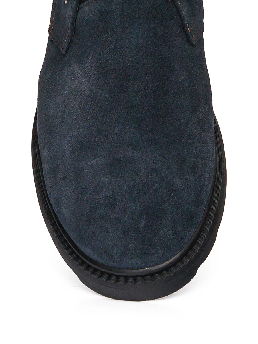 Темно-синие ботинки из спилока